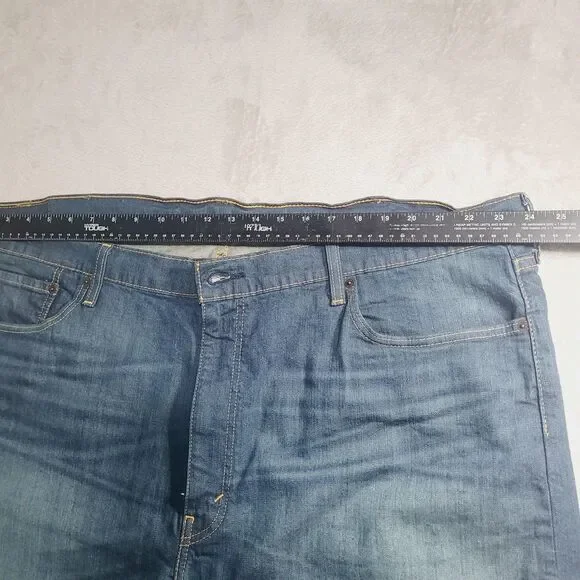 Levi's 502 Jeans Mens 48x32 Blue Wash Tapered Zip Fly Stretch Denim Big & Tall - Picture 3 of 13